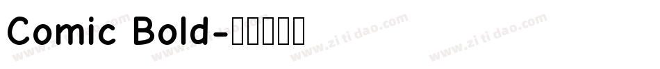 Comic Bold字体转换